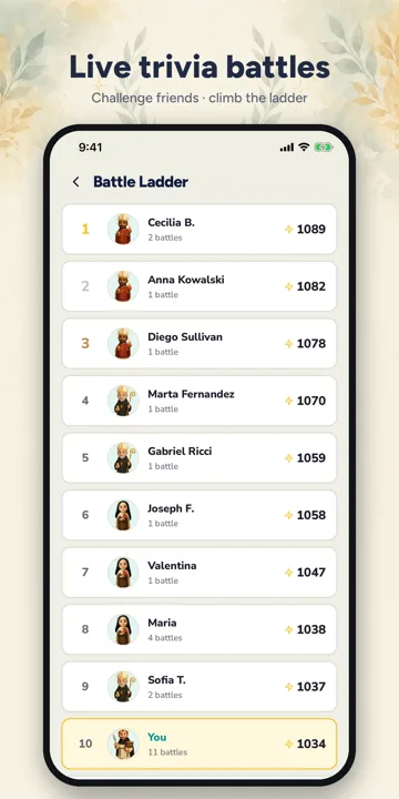 Cato app screenshot — Battle live